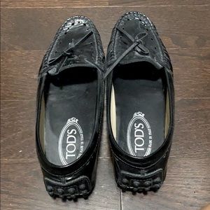 Tod’s patent leather shoes